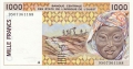 West African States 1000 Francs, 1995